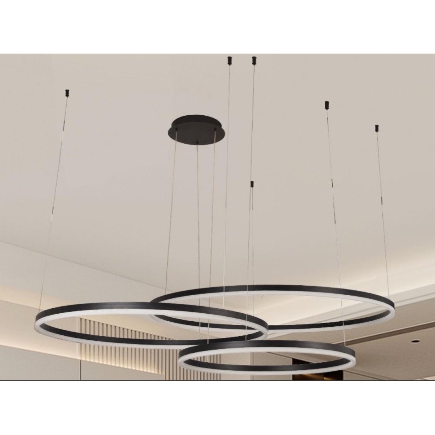 LED Hämardatav lühter LED/170W/230V 3000-6500K d. 100 cm + kaugjuhtimispult
