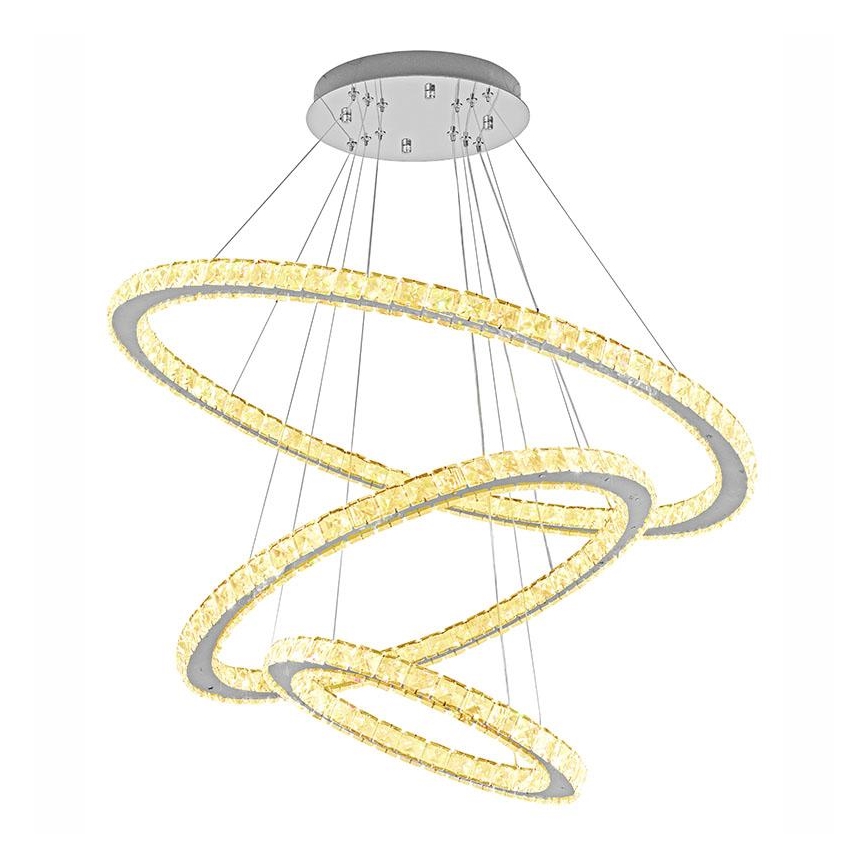LED Hämardatav kristall-lühter LED/210W/230V 3000-6500K hõbedane + kaugjuhtimispult