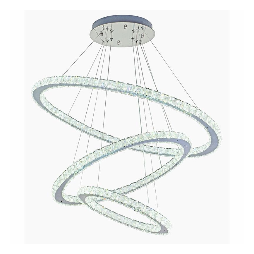 LED Hämardatav kristall-lühter LED/210W/230V 3000-6500K hõbedane + kaugjuhtimispult
