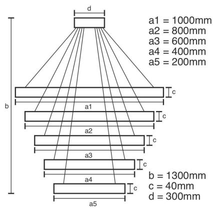 LED Hämardatav lühter LED/210W/230V 3000-6500K + pult