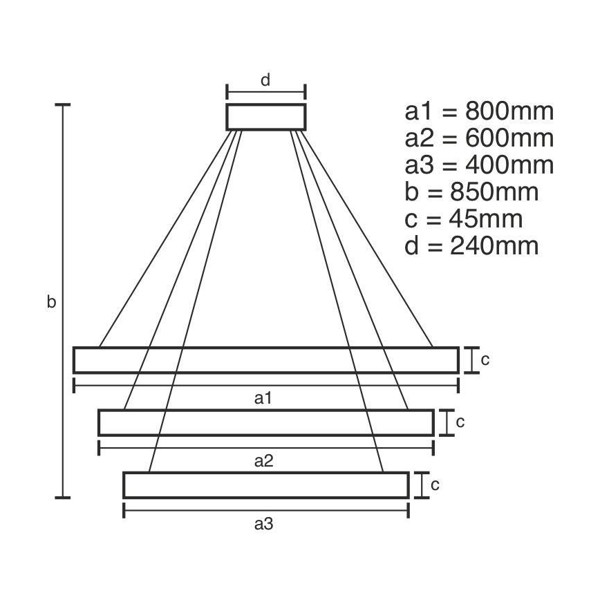 LED Hämardatav lühter LED/220W/230V 3000-6500K + pult