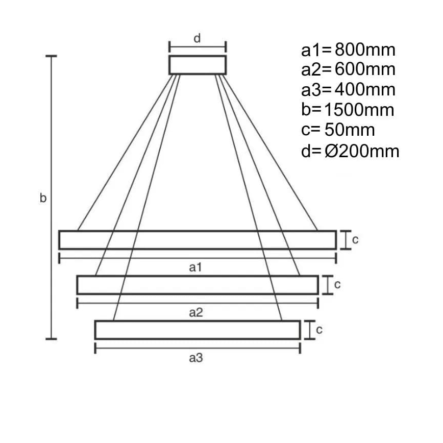 LED Hämardatav lühter LED/235W/230V 3000-6500K d. 80 cm + kaugjuhtimispult
