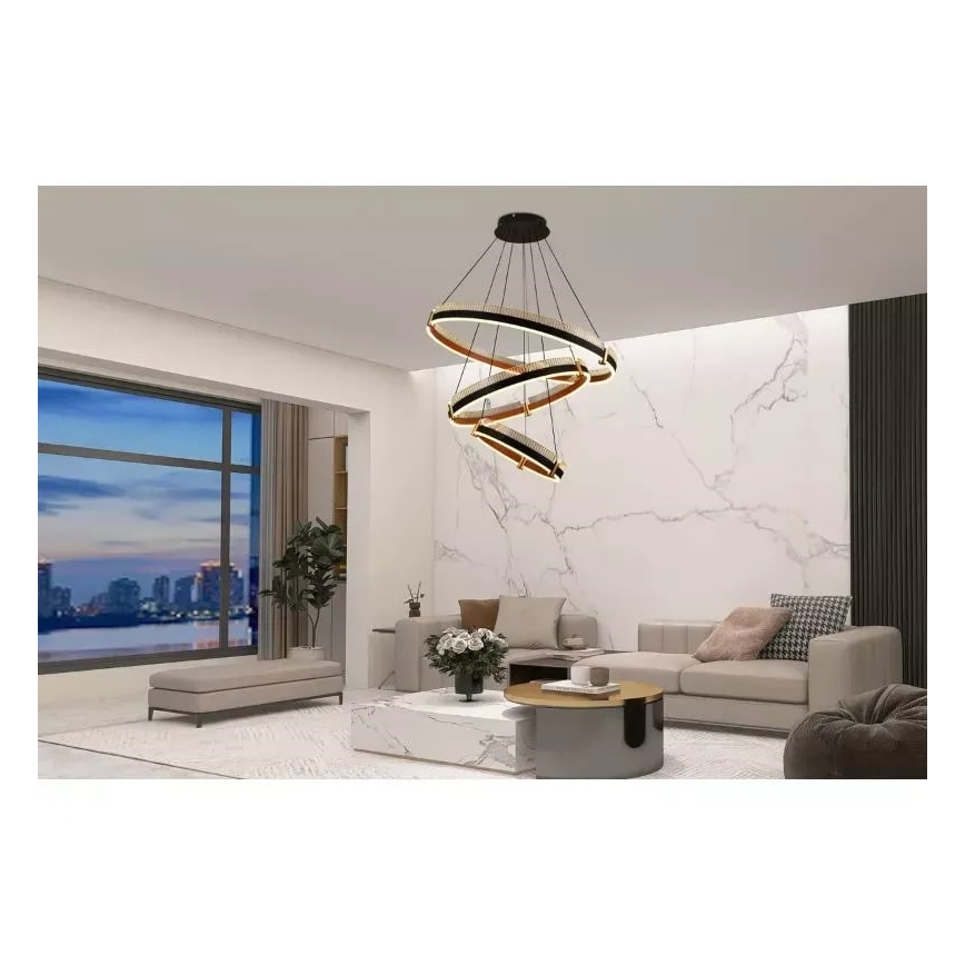 LED Hämardatav lühter LED/240W/230V 3000-6500K + kaugjuhtimispult