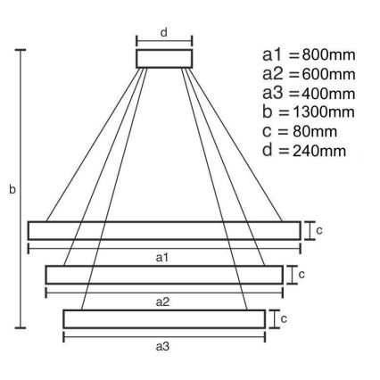 LED Hämardatav lühter LED/240W/230V 3000-6500K + kaugjuhtimispult