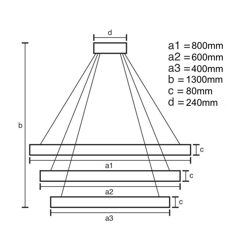 LED Hämardatav lühter LED/240W/230V 3000-6500K + kaugjuhtimispult