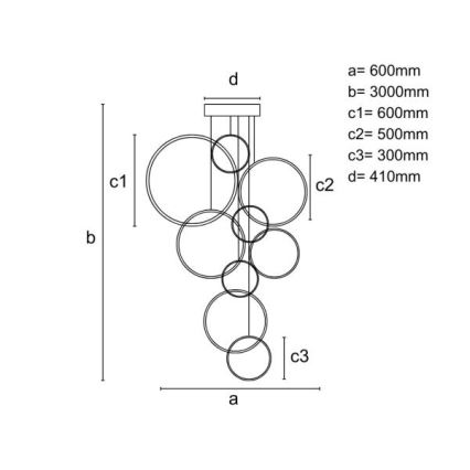 LED Hämardatav lühter LED/290W/230V 3000-6500K d. 60 cm + kaugjuhtimispult