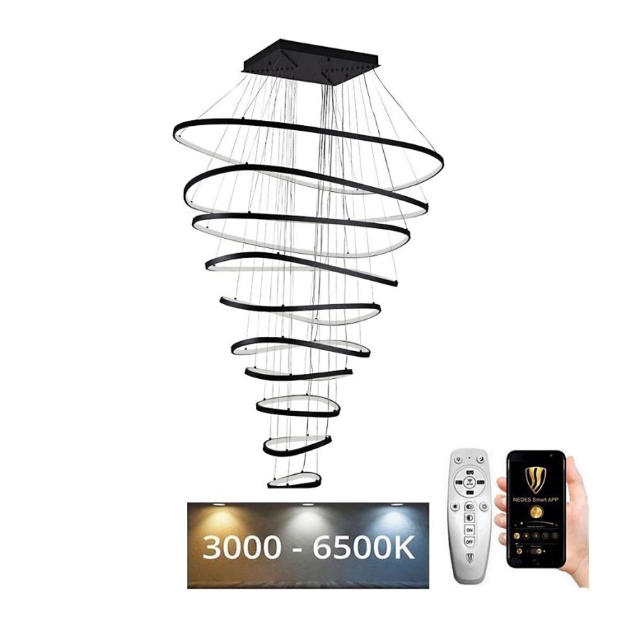 LED Hämardatav lühter LED/370W/230V 3000-6500K + kaugjuhtimispult