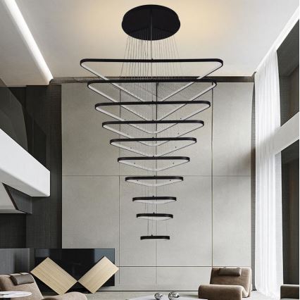 LED Hämardatav lühter LED/385W/230V 3000-6500K d. 100 cm + kaugjuhtimispult