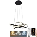 LED Hämardatav lühter LED/40W/230V 3000-6500K d. 48 cm must + kaugjuhtimispult