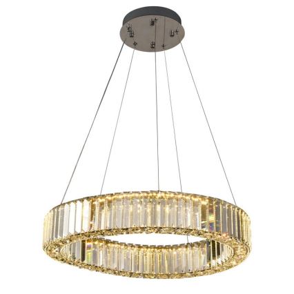 LED Hämardatav kristall-lühter LED/40W/230V 3000-6500K läikiv kroom + kaugjuhtimispult