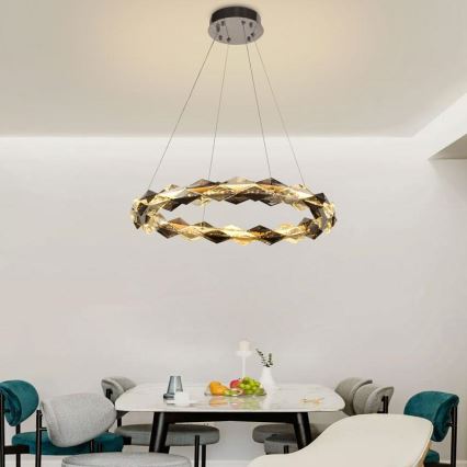 LED Hämardatav kristall-lühter LED/40W/230V 3000-6500K läikiv kroom + kaugjuhtimispult