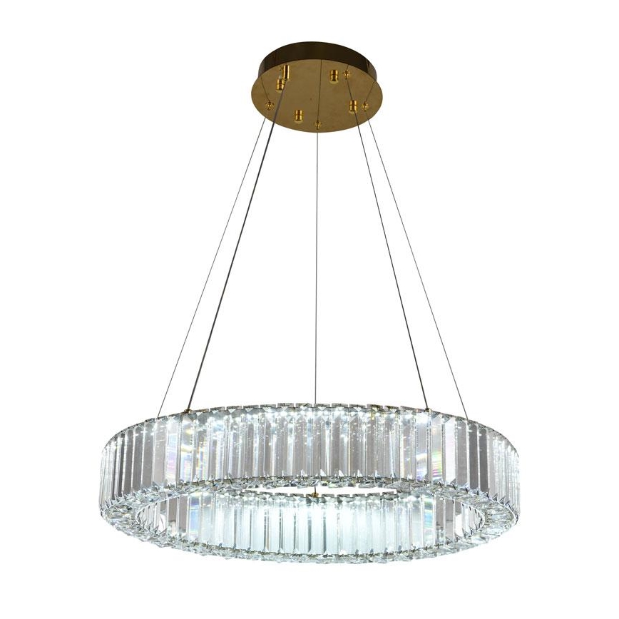 LED Hämardatav kristall- lühter LED/40W/230V 3000-6500K kroom/kuldne + kaugjuhtimispult