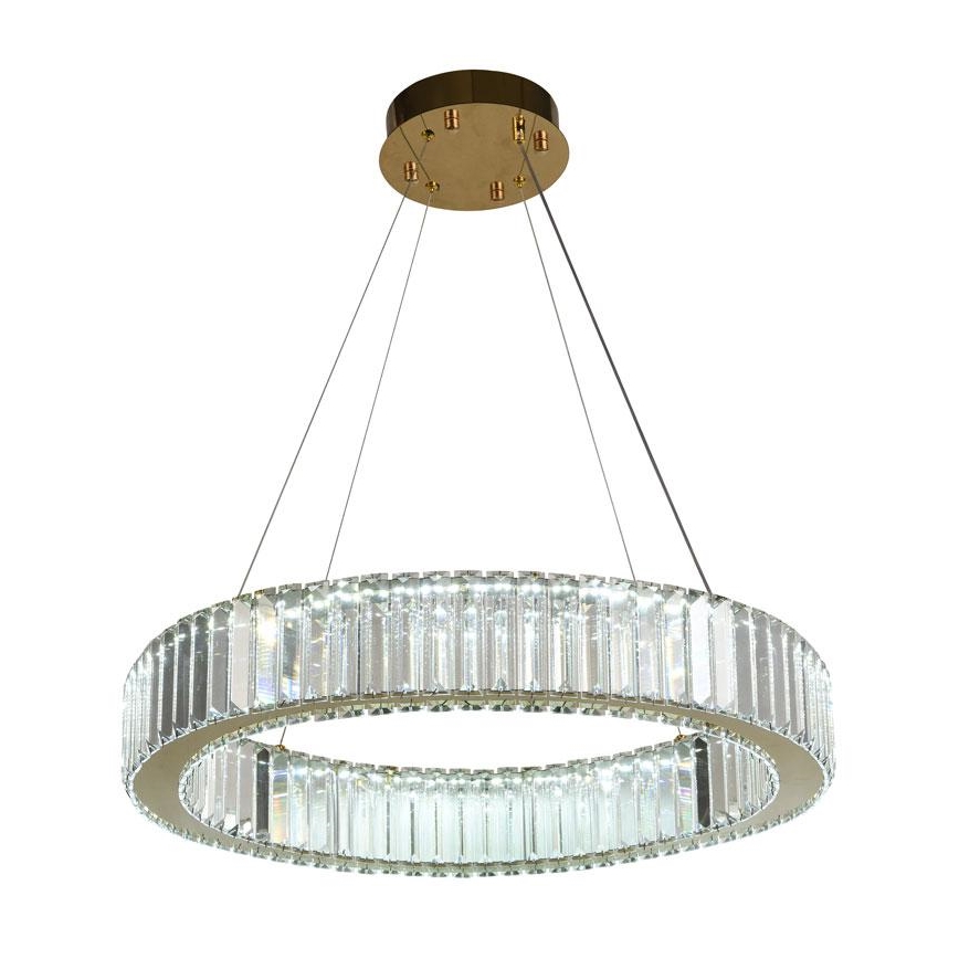 LED Hämardatav kristall-lühter LED/40W/230V 3000-6500K kroom/kuldne + kaugjuhtimispult