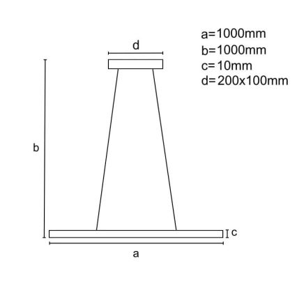 LED Hämardatav lühter LED/40W/230V 3000-6500K must + kaugjuhtimispult