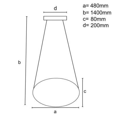 LED Hämardatav lühter LED/40W/230V 3000-6500K must + kaugjuhtimispult