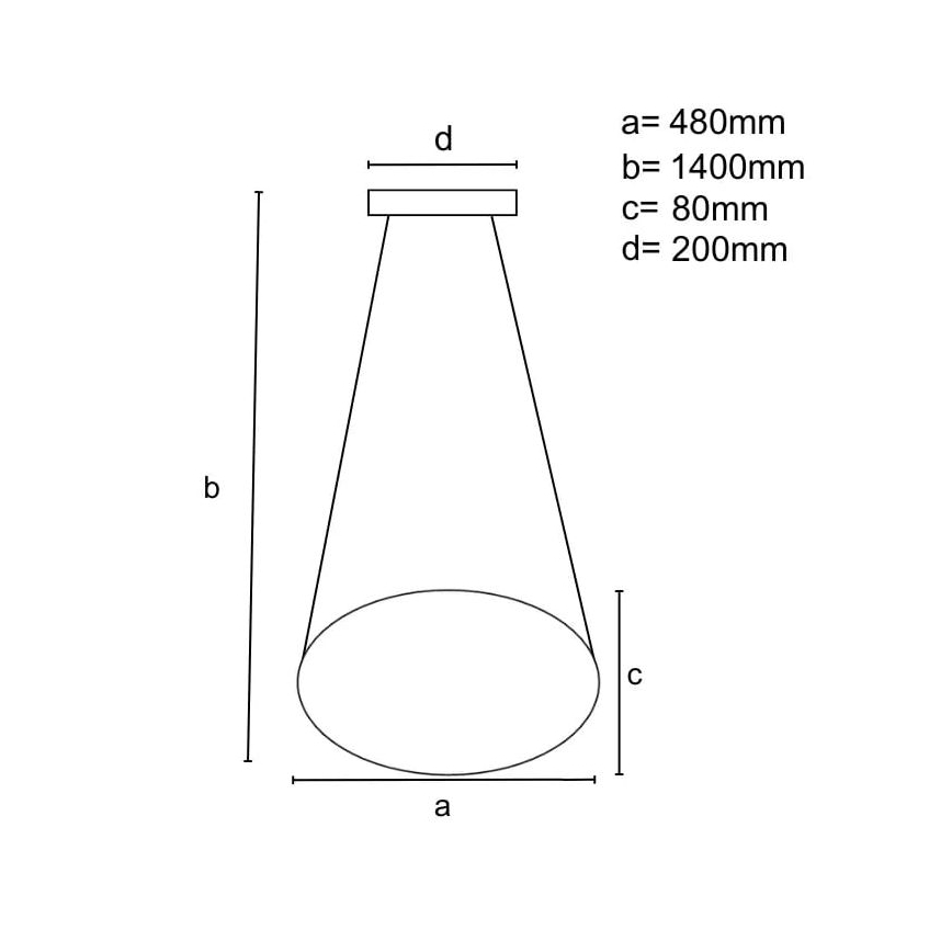 LED Hämardatav lühter LED/40W/230V 3000-6500K d. 48 cm must + kaugjuhtimispult