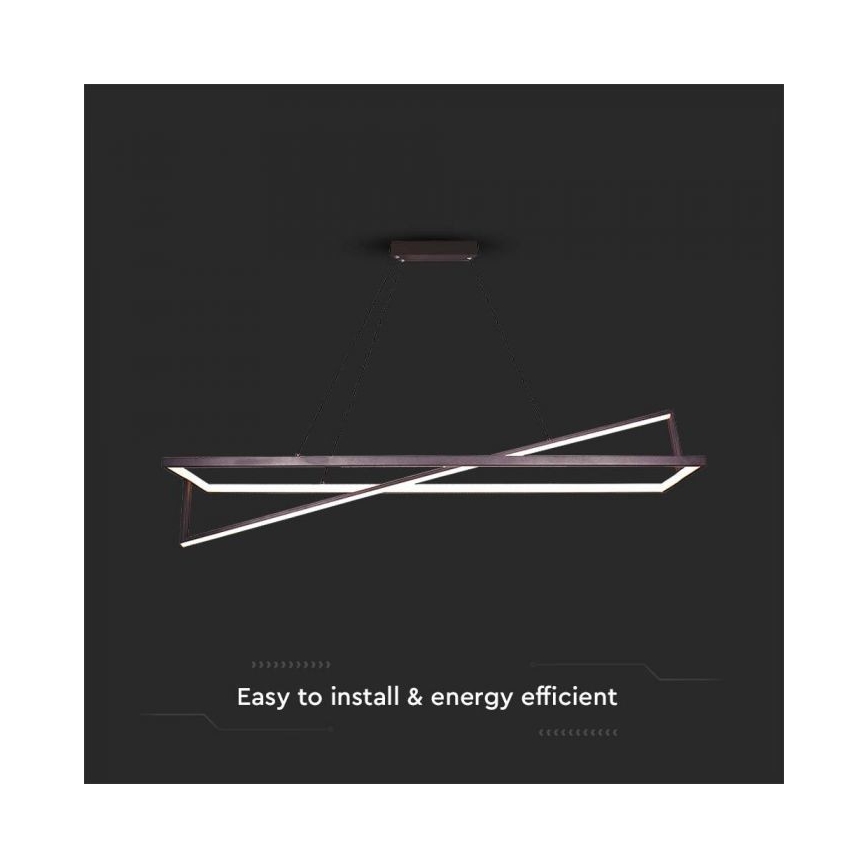 LED Hämardatav lühter LED/45W/230V 3000K 114 cm must