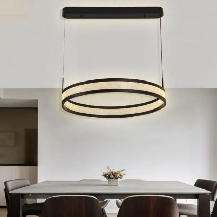 LED Hämardatav lühter LED/45W/230V 3000-6500K d. 60 cm must + kaugjuhtimispult