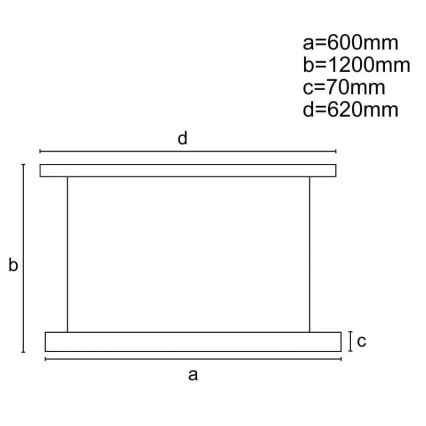 LED Hämardatav lühter LED/45W/230V 3000-6500K must + kaugjuhtimispult