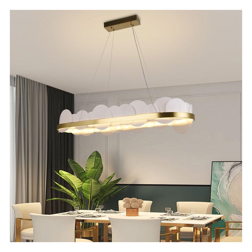 LED Hämardatav lühter LED/50W/230V 3000-6500K kuldne + kaugjuhtimispult