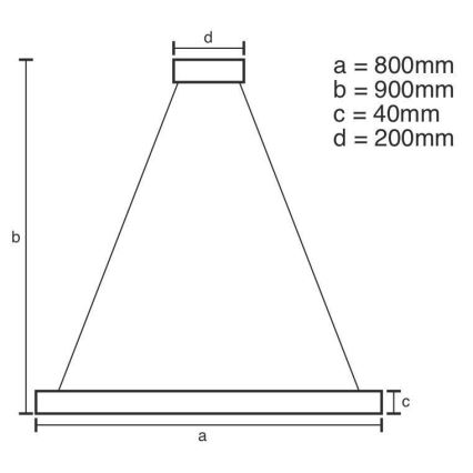 LED Hämardatav lühter LED/55W/230V 3000-6500K d. 80 cm + kaugjuhtimispult