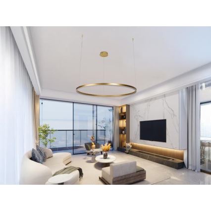 LED Hämardatav lühter LED/55W/230V 3000-6500K d. 80 cm + kaugjuhtimispult