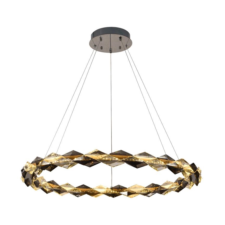 LED Hämardatav kristall-lühter LED/55W/230V 3000-6500K läikiv kroom + kaugjuhtimispult