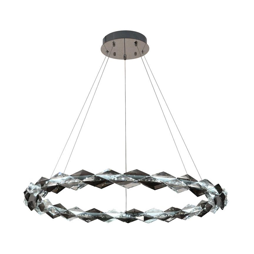 LED Hämardatav kristall-lühter LED/55W/230V 3000-6500K läikiv kroom + kaugjuhtimispult