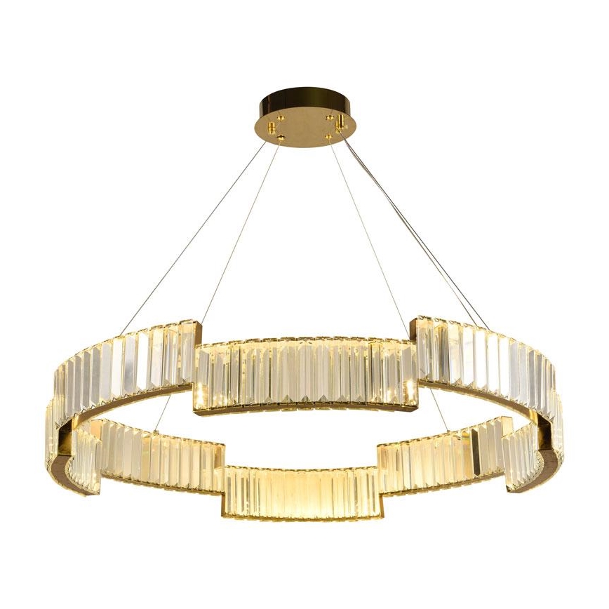 LED Hämardatav kristall- lühter LED/60W/230V 3000-6500K kuldne + kaugjuhtimispult