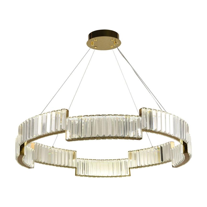 LED Hämardatav kristall- lühter LED/60W/230V 3000-6500K kuldne + kaugjuhtimispult