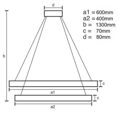 LED Hämardatav kristall-lühter LED/65W/230V 3000-6500K + kaugjuhtimispult