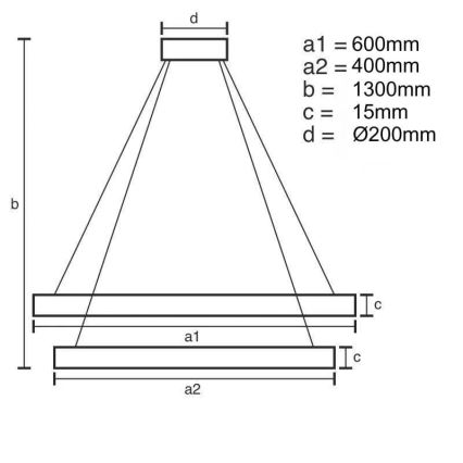 LED Hämardatav lühter LED/65W/230V 3000-6500K + kaugjuhtimispult