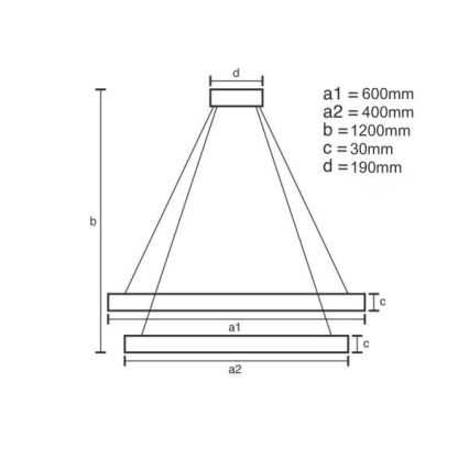 LED Hämardatav lühter LED/65W/230V 3000-6500K + kaugjuhtimispult
