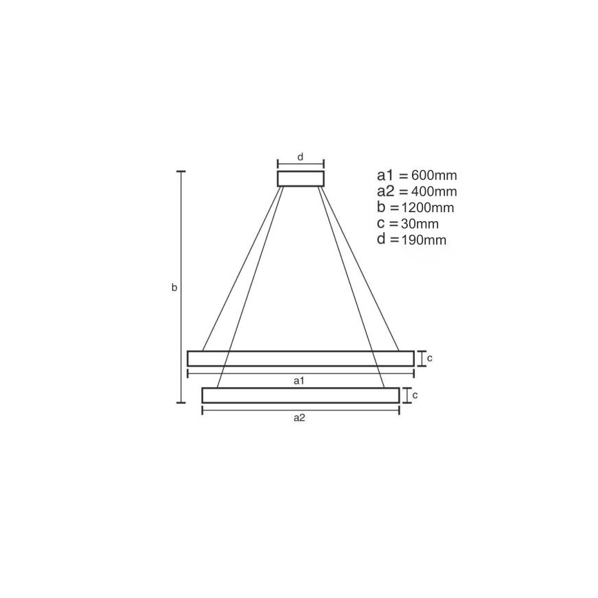 LED Hämardatav lühter LED/65W/230V 3000-6500K + kaugjuhtimispult