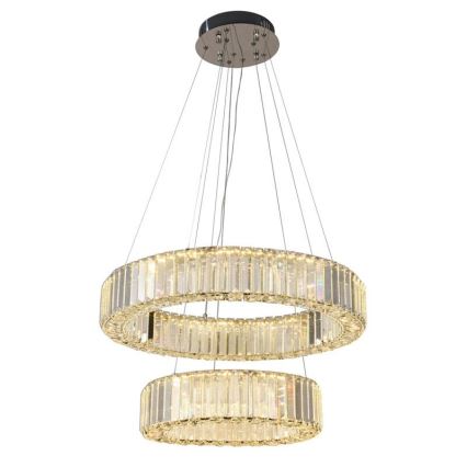 LED Hämardatav kristall-lühter LED/65W/230V 3000-6500K läikiv kroom + kaugjuhtimispult