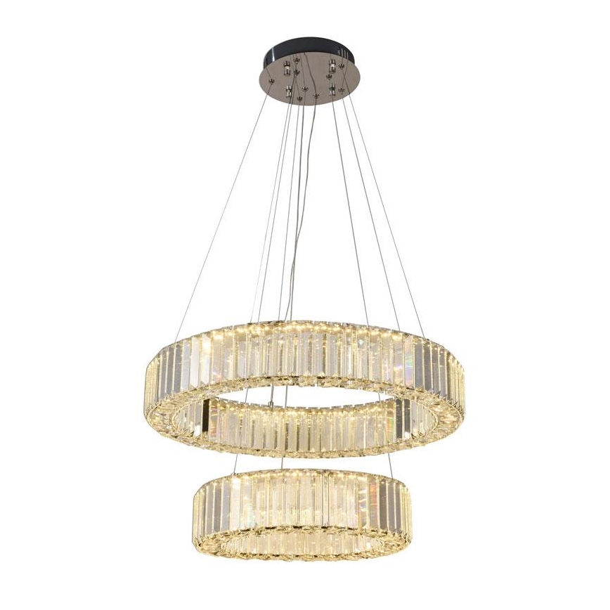 LED Hämardatav kristall-lühter LED/65W/230V 3000-6500K läikiv kroom + kaugjuhtimispult