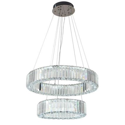 LED Hämardatav kristall-lühter LED/65W/230V 3000-6500K läikiv kroom + kaugjuhtimispult