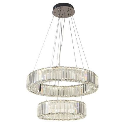 LED Hämardatav kristall-lühter LED/65W/230V 3000-6500K läikiv kroom + kaugjuhtimispult
