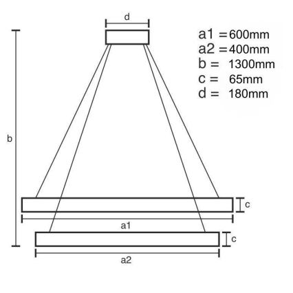LED Hämardatav kristall-lühter LED/65W/230V 3000-6500K läikiv kroom + kaugjuhtimispult