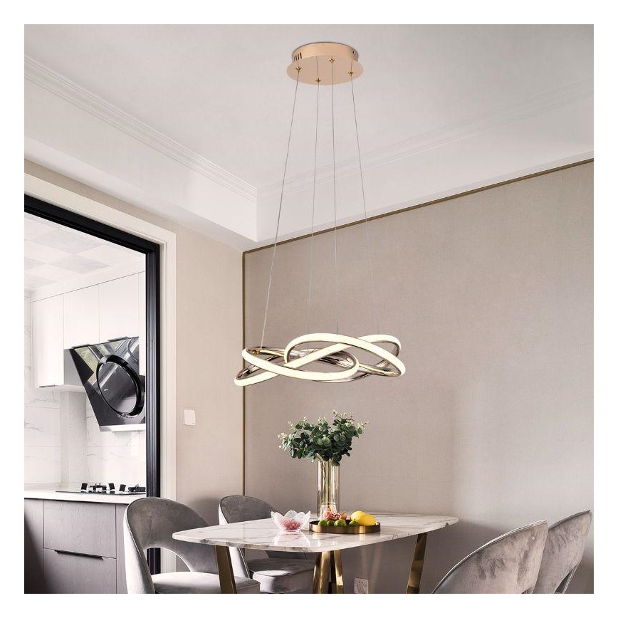 LED Hämardatav lühter LED/65W/230V 3000-6500K kuldne + kaugjuhtimispult