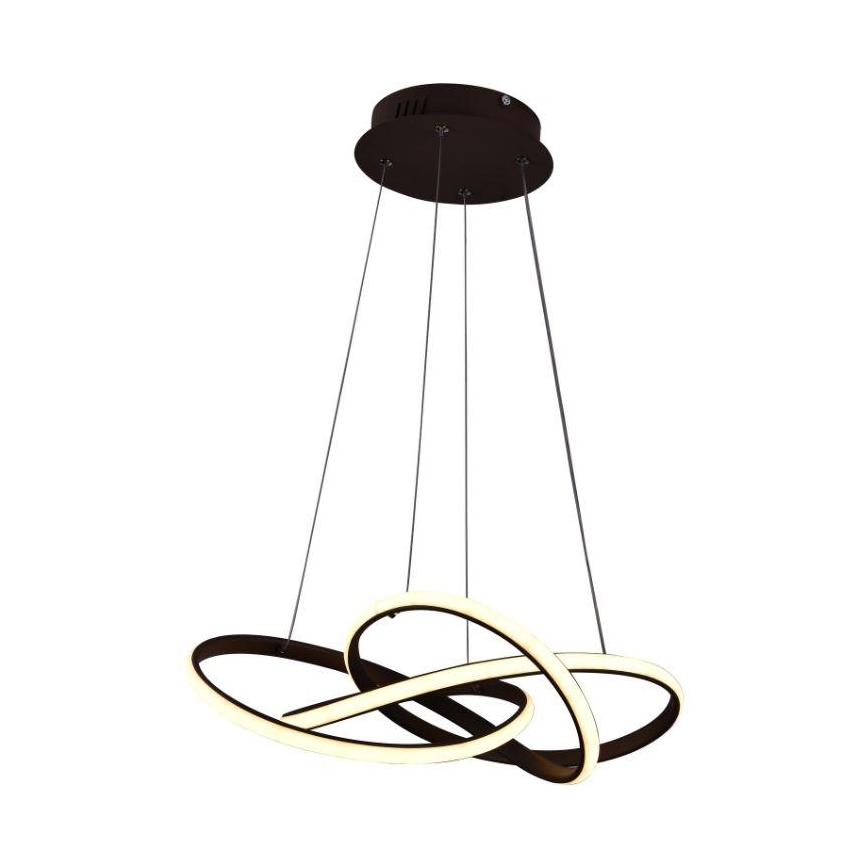 LED Hämardatav lühter LED/65W/230V 3000-6500K pruun + kaugjuhtimispult