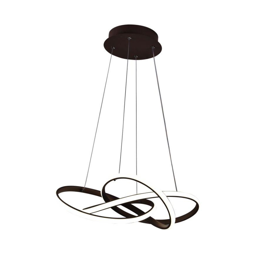 LED Hämardatav lühter LED/65W/230V 3000-6500K pruun + kaugjuhtimispult