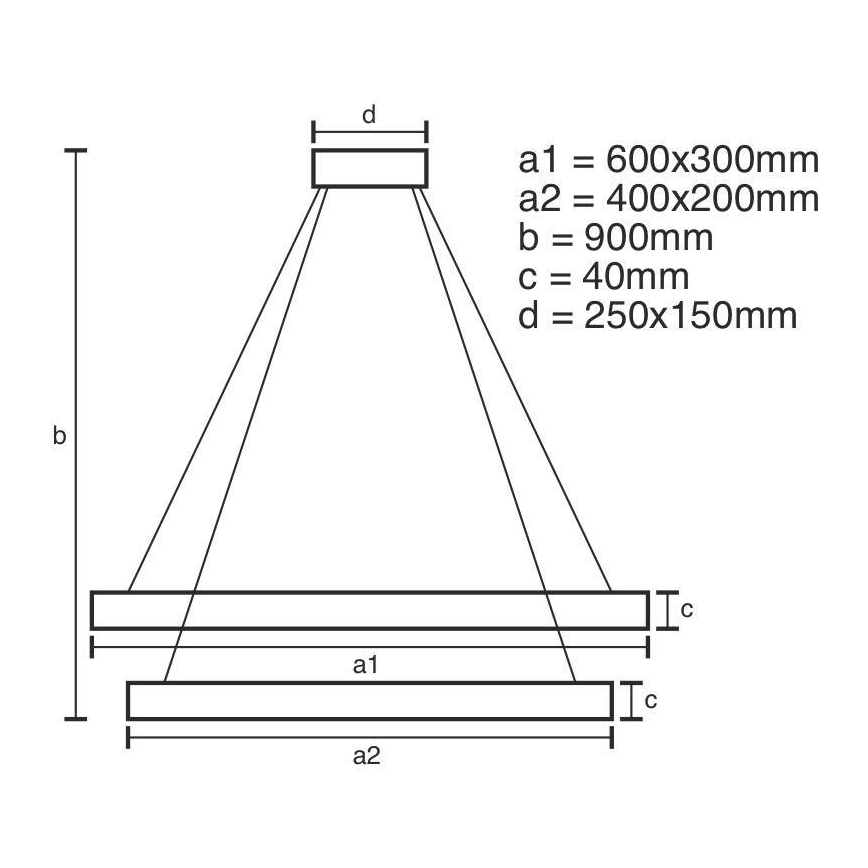 LED Hämardatav lühter LED/65W/230V 3000-6500K + pult