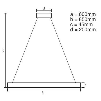 LED Hämardatav lühter LED/70W/230V 3000-6500K d. 60 cm + kaugjuhtimispult