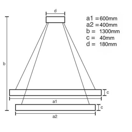 LED Hämardatav lühter LED/70W/230V 3000-6500K + kaugjuhtimispult