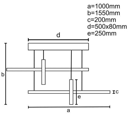 LED Hämardatav lühter LED/70W/230V 3000-6500K + kaugjuhtimispult