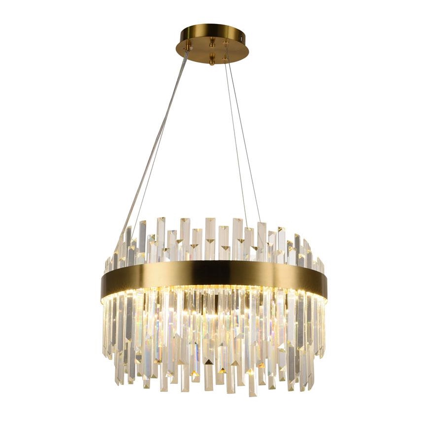 LED Hämardatav kristall-lühter LED/70W/230V 3000-6500K kuldne + kaugjuhtimispult