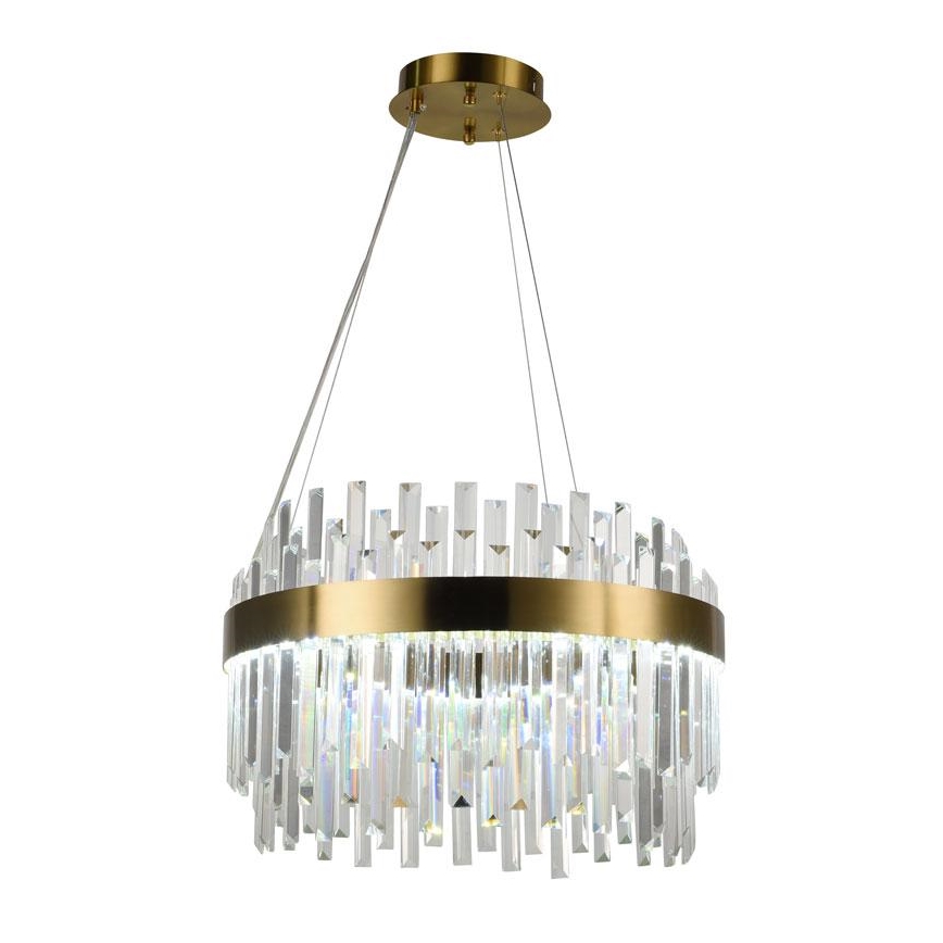 LED Hämardatav kristall-lühter LED/70W/230V 3000-6500K kuldne + kaugjuhtimispult