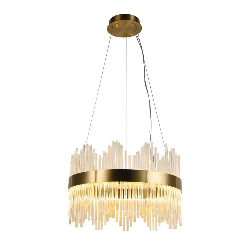 LED Hämardatav kristall- lühter LED/70W/230V 3000-6500K kuldne + kaugjuhtimispult