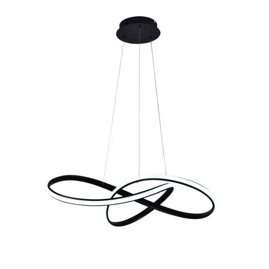 LED Hämardatav lühter LED/70W/230V 3000-6500K must + kaugjuhtimispult